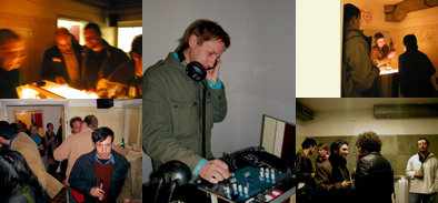 Vernissage in "Biblioscape": DJ:Detlef Weinrich, from "kreidler"